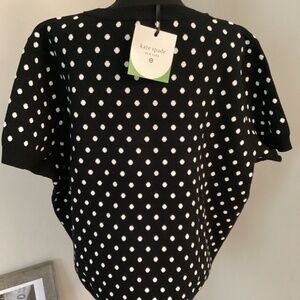NWT Women's Polka Dot Short Sleeve Pullover Sweater kate spade target size 4x